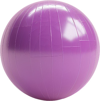 Purple fitness ball to switch up workouts