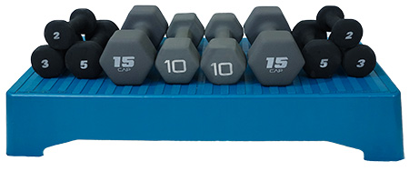 Tone your body with these non-slip dumbbells.